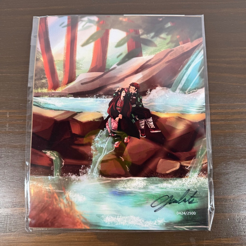 Demon Slayer Tanjiro Nezuko Signed Art Print BAM! Box Exclusive LE 0424/2500 COA
